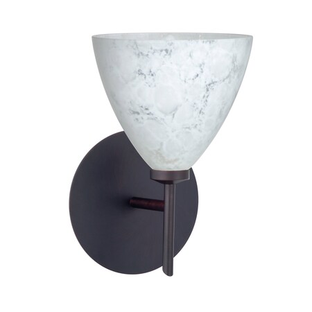 Besa Lighting Mia Mini Sconce, Carrera, Bronze Finish, 1x5W LED 1SW-177919-LED-BR